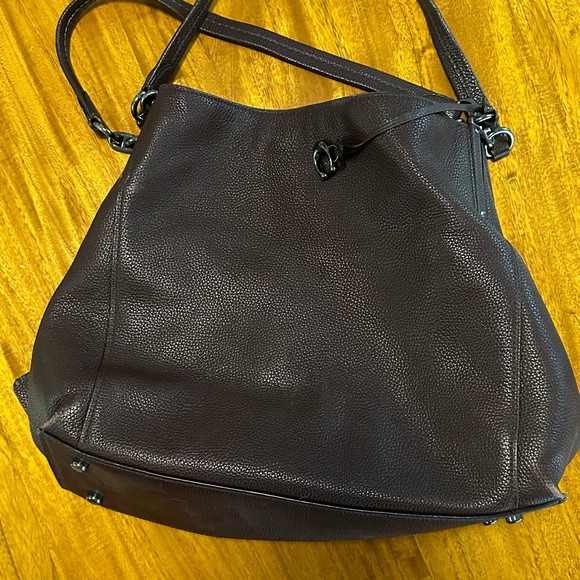 Coach bag SOLD OUT, oxblood color, pebbled leather. Gunmetal hardware. - Picture 6 of 8
